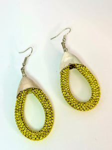 Lemon Yellow Raindrop Earrings